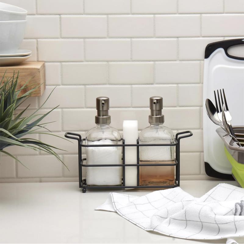 Mason Craft & More 4 Piece Soap Pump & Caddy Set ️ Bath (B