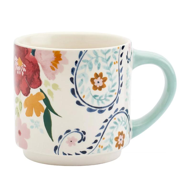 16 oz Stoneware Mug - Pasiley Floral