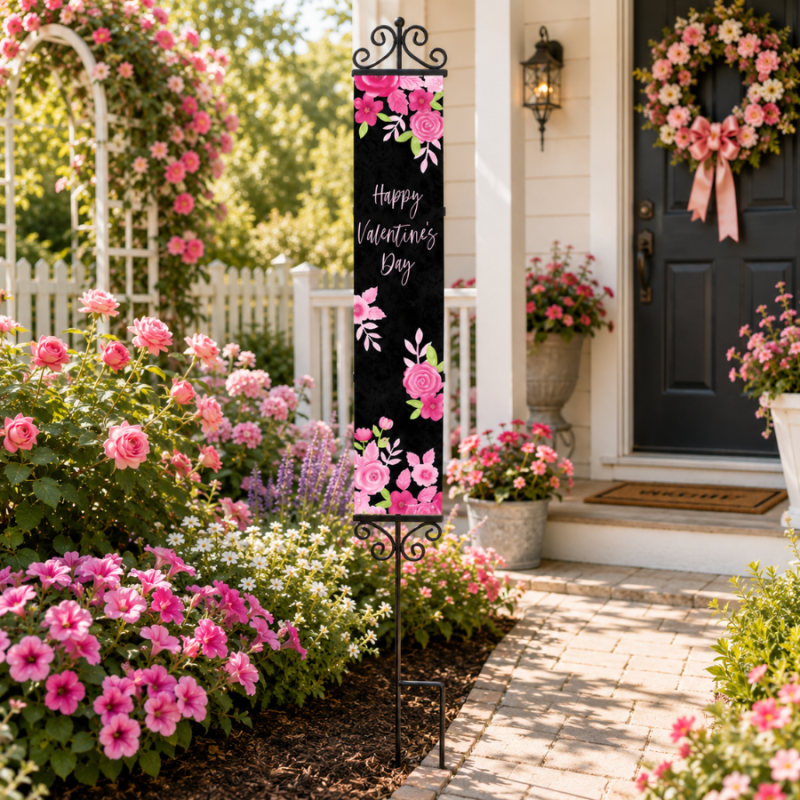 Valentines Floral Yard Expression Sign