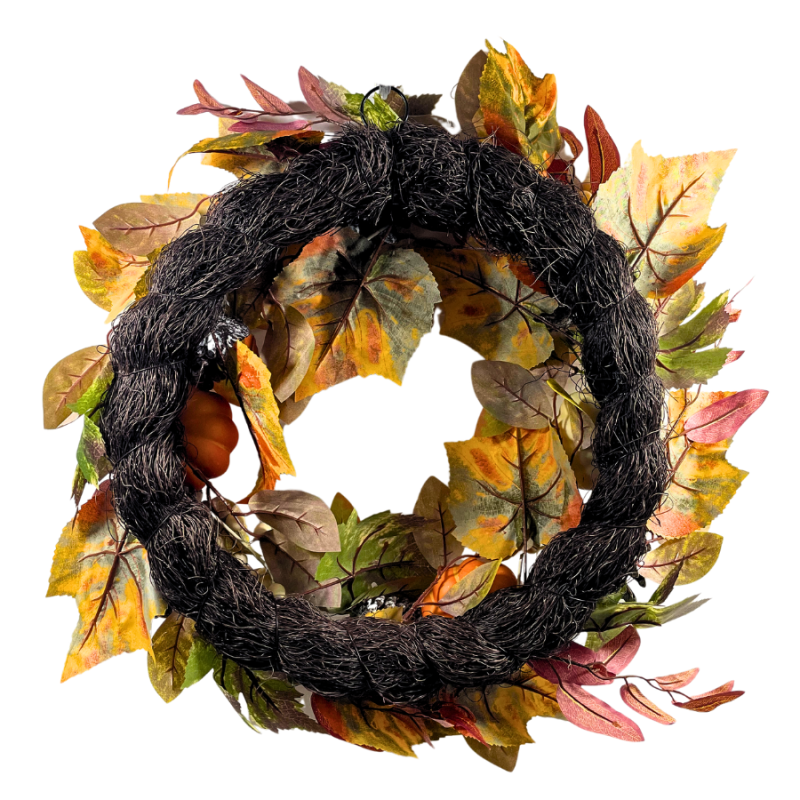 24" Pumpkins and Pinecones Wreath