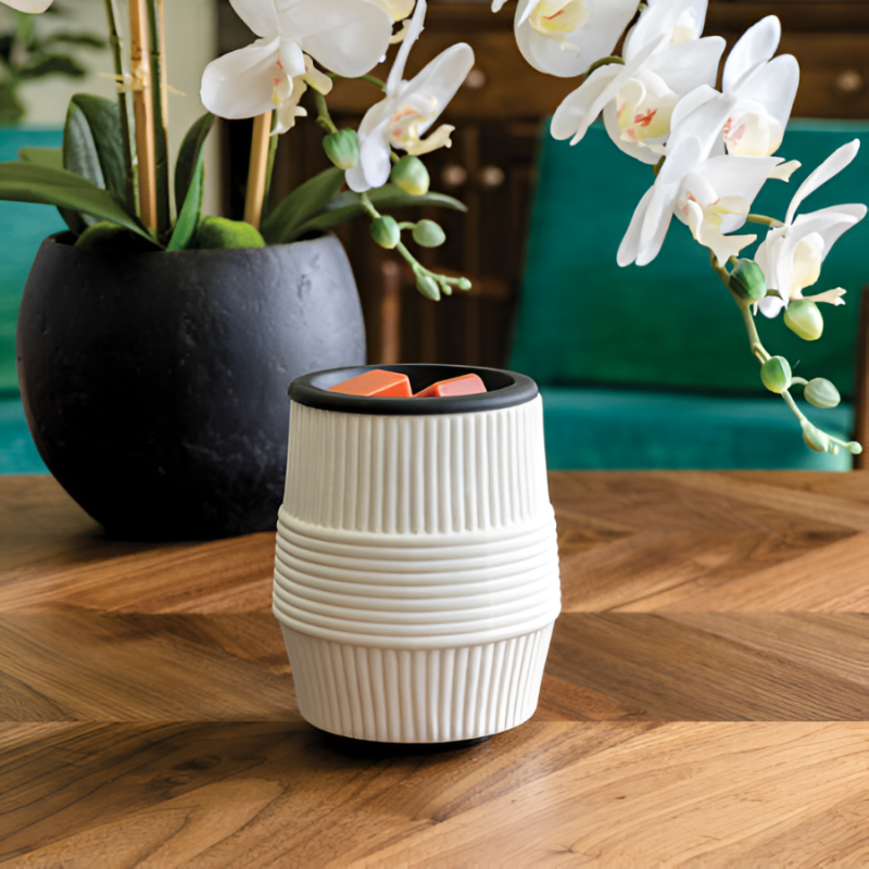 Flip Dish Wax Warmer- Porcelain Ridges