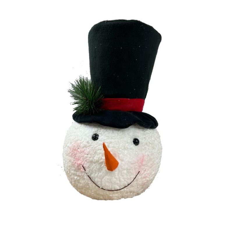 16" Snowman Head with Top Hat