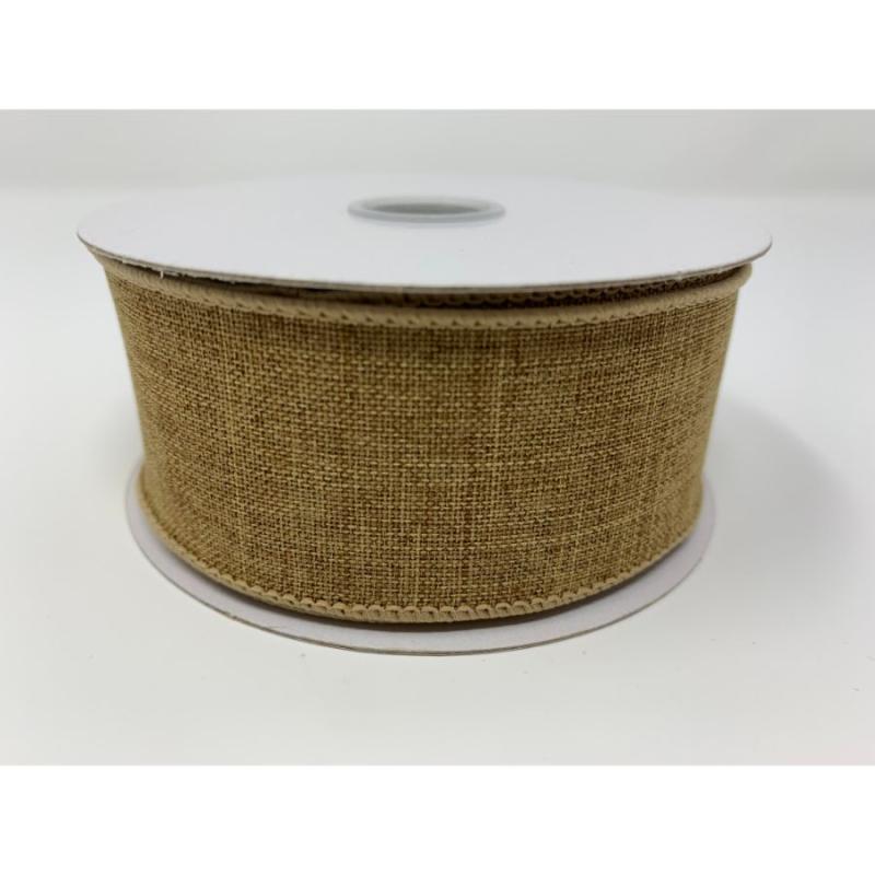 1.5" x 10Y Dark Natural Canvas Ribbon Canvas Ribbon