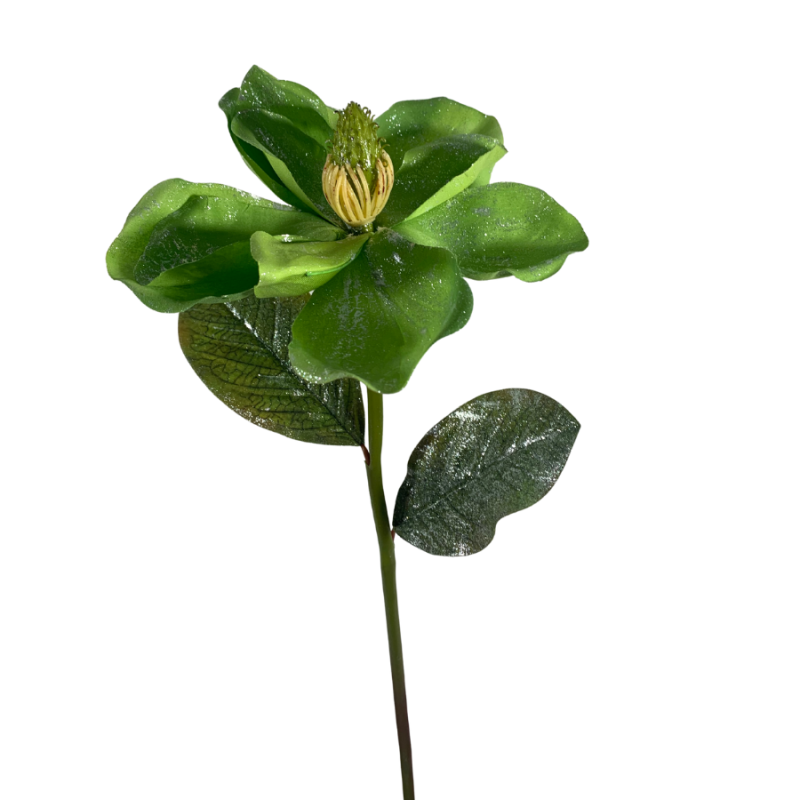 22.5" Glittered Magnolia Spray