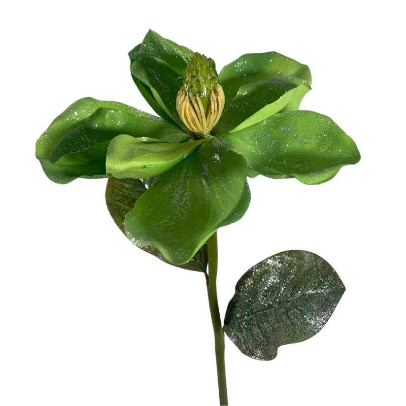 22.5" Glittered Magnolia Spray