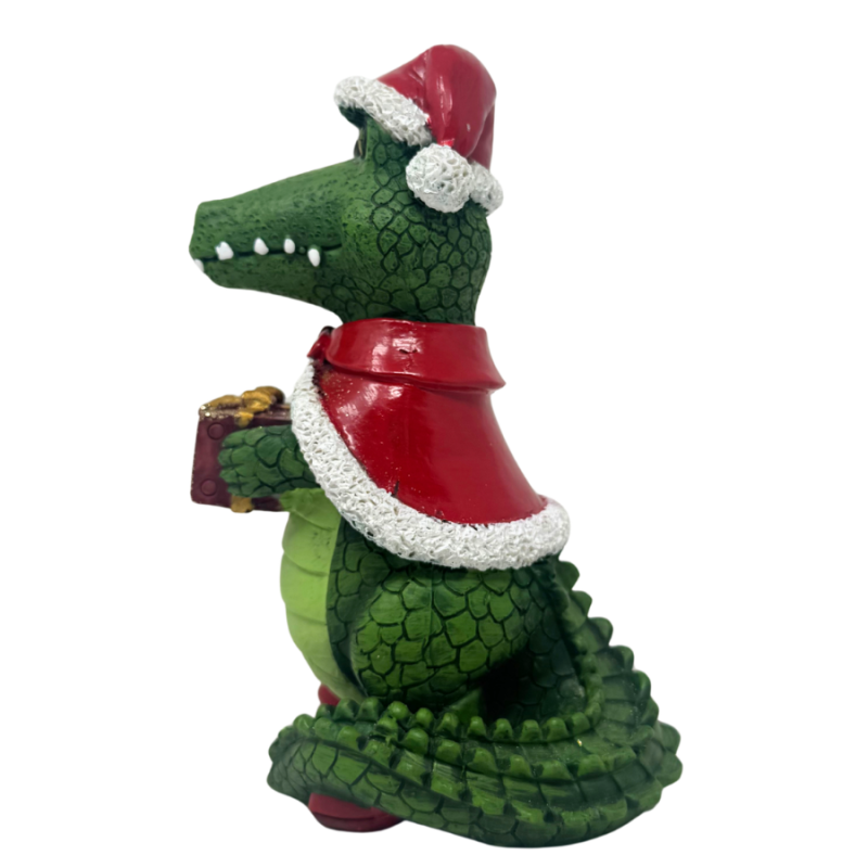 6.5" Crocodile in Santa Hat