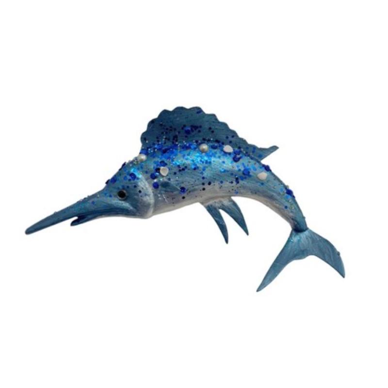 2-Tone Sailfish Ornament - Navy Blue