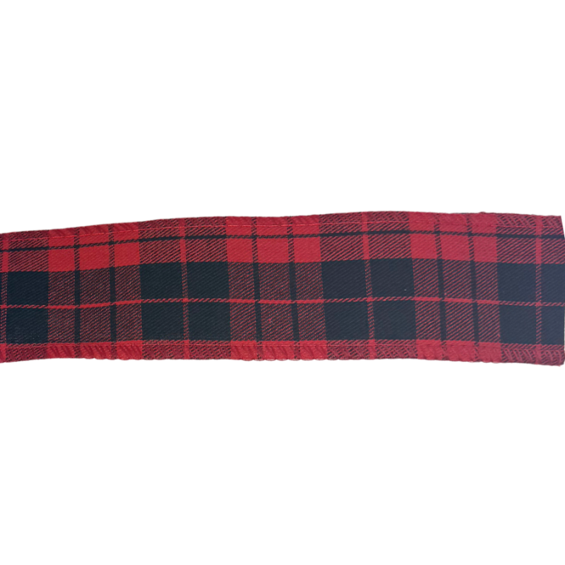 2.5" x10yd Red & Black Buffalo Plaid Ribbon