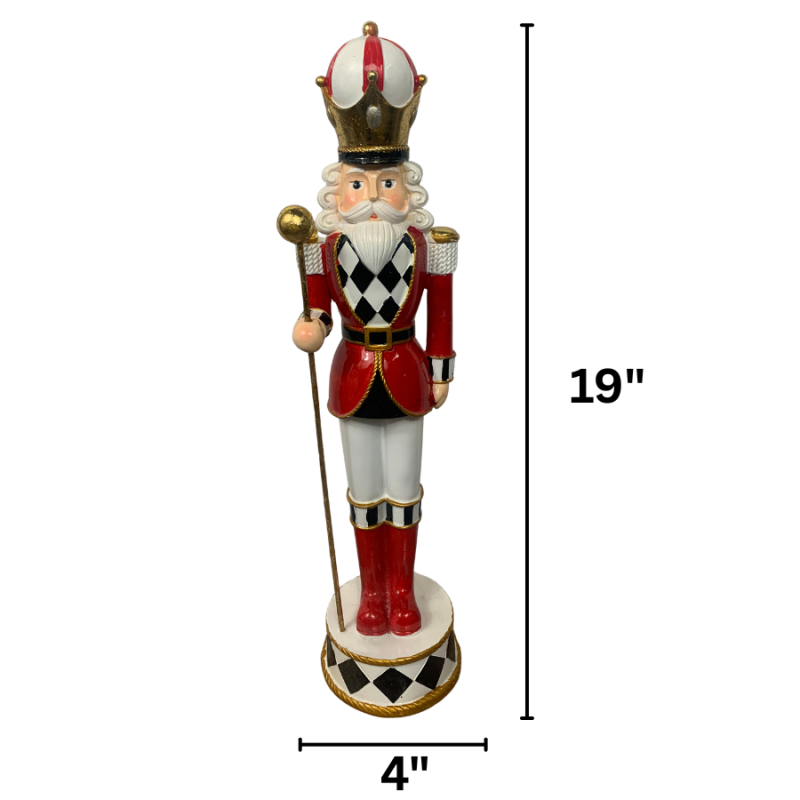 19" Nutcracker - Red / White