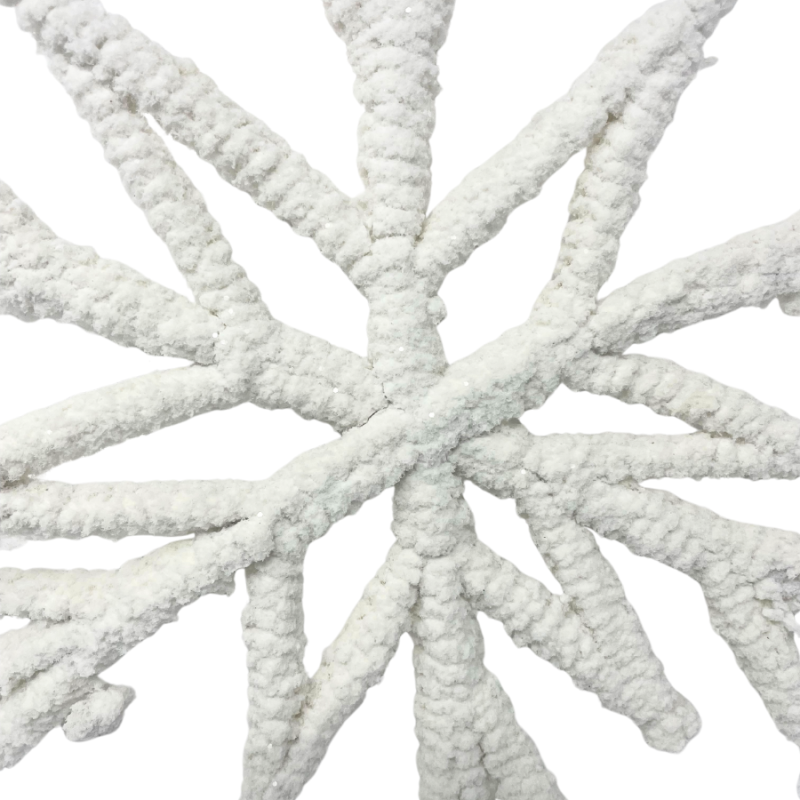 15" Flocked Snowflake Twig Ornament