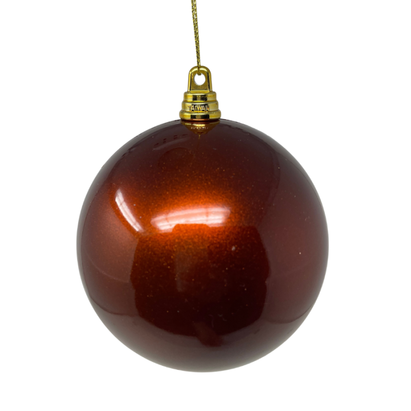 4" Pearl Ball Ornament - Copper