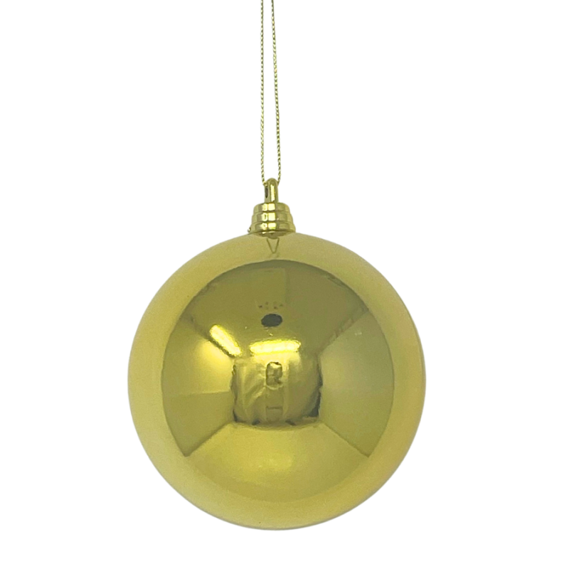 4" Shiny Ball Ornament - Gold