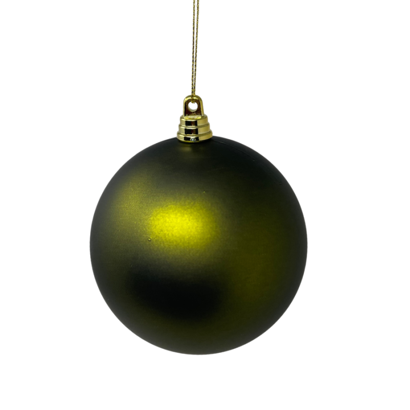 4" Matte Ball Ornament - Dark Olive Green