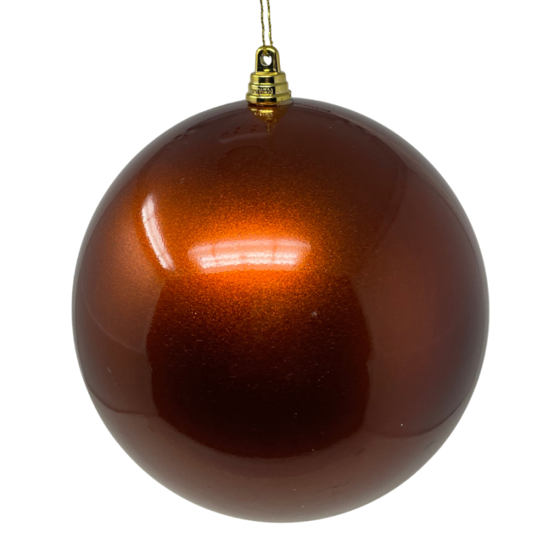 6" Pearl Ball Ornament - Copper