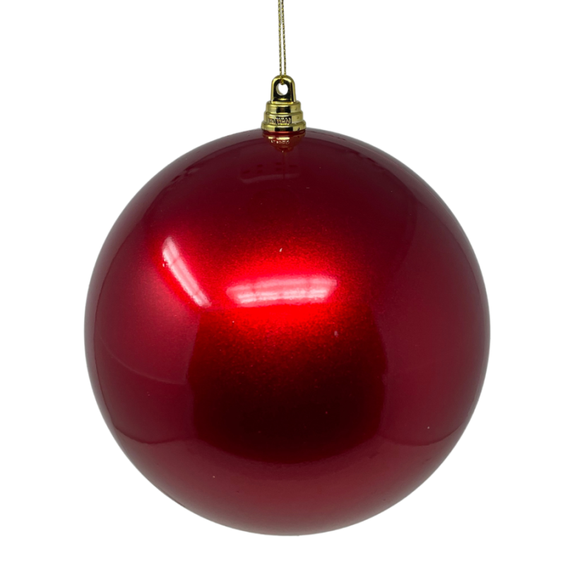 6" Pearl Ball Ornament - Red