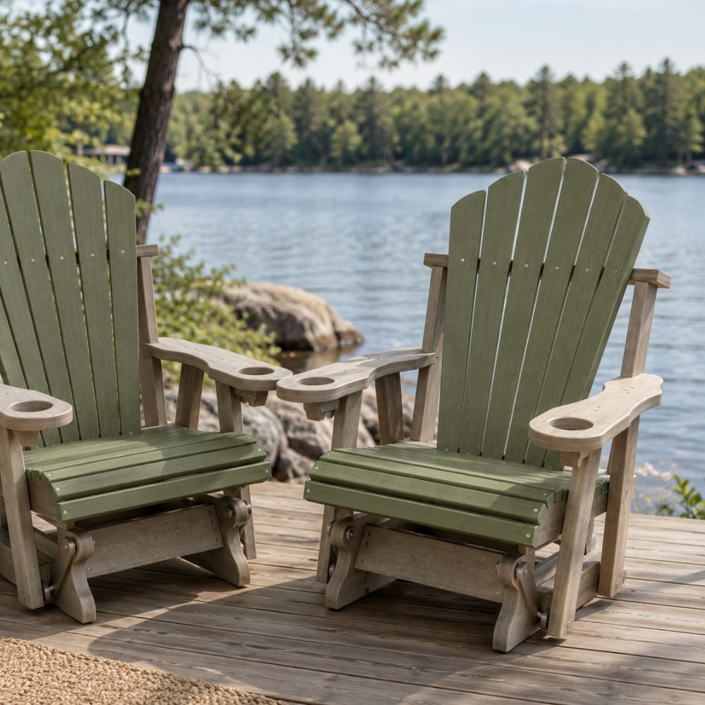 Laurel Green and Weathered Birch glider theme