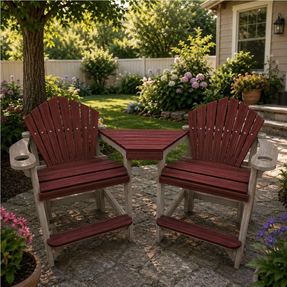 Cherrywood and Weathered Birch Tete-A-Tete
