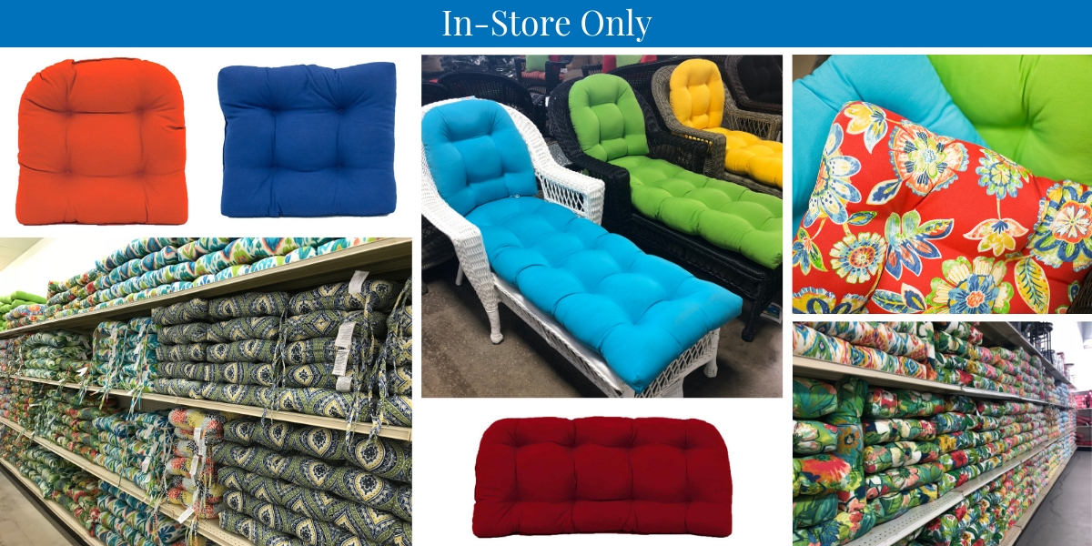 Carolina Pottery Outdoor Tufted Cushions We Carry A Year Round Ortment Of Traditional Outdoor Cushions As Well Spring And Summer Fall Even Christmas
